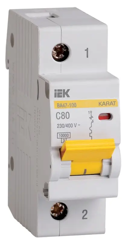 KARAT Автоматический выключатель ВА47-100 1P C 80А 10кА IEK