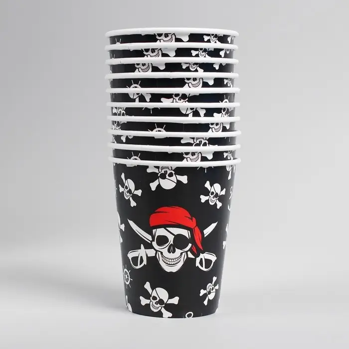 Стакан одноразовый бумажный «Пират», 250 мл