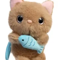 Мягкая игрушка "Котик с рыбкой", 13 см, МИКС