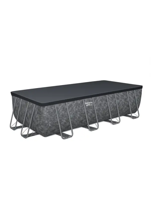 Бассейн каркасный Power Steel, 549&times;274&times;132 см, фильтр-насос, лестница, тент, прямоугольный, 561KA Bestway