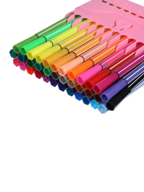 Фломастеры, 36 цветов, в пластиковом пенале, вентилируемый колпачок, МИКС Фломастеры, 36 цветов, в пластиковом пенале, вентилируемый колпачок, МИКС