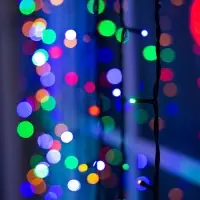 Гирлянда &laquo;Занавес&raquo; 2&times;9 м, IP44, УМС, тёмная нить, 1800 LED, свечение мульти, 220 В