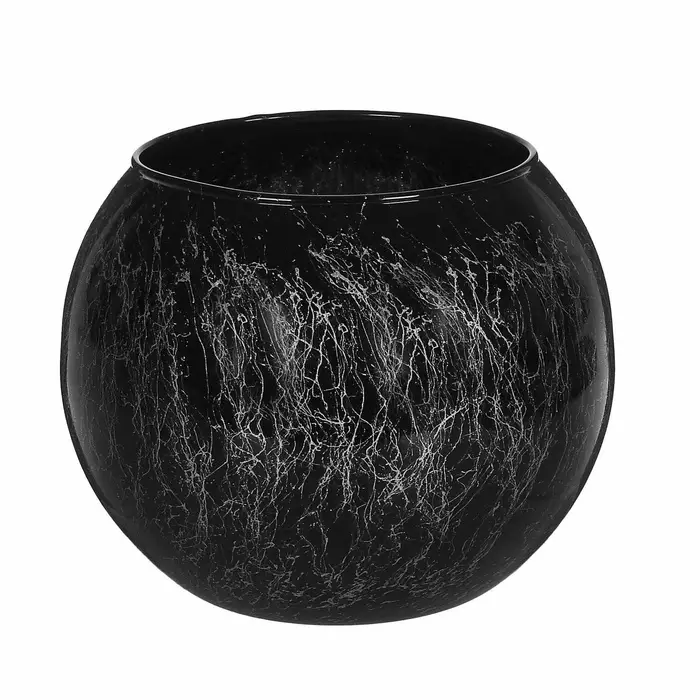 Ваза для цветов &laquo;Паутинка-2&raquo;, шаровая с декором, 1.7 л, 13&times;15.7 см, стекло, МИКС