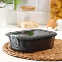 Набор пищевых контейнеров IDEA &laquo;Респект&raquo;, 3 шт.: 400 мл, 700 мл, 1.2 л, прозрачный, крышка серая