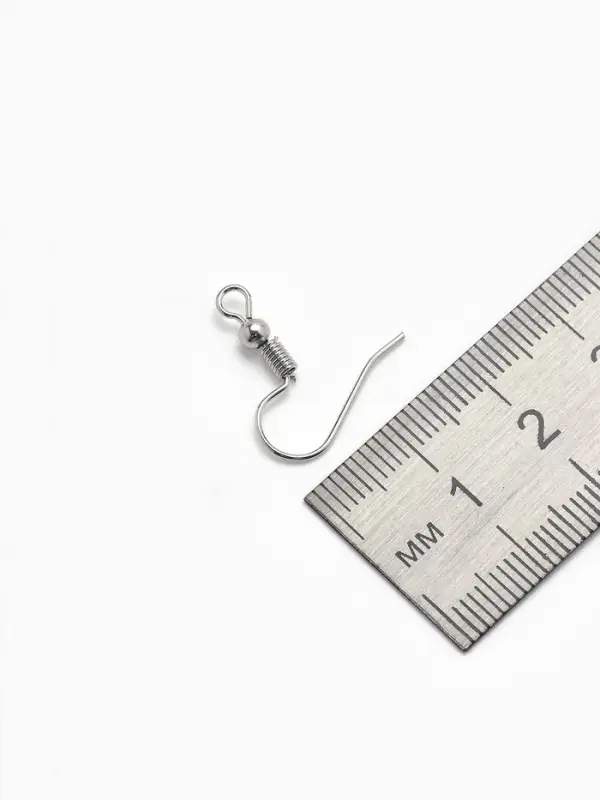 Швензы для сережек-крючки с бусиной (набор 5 пар), серые Швензы для сережек-крючки с бусиной (набор 5 пар), серые