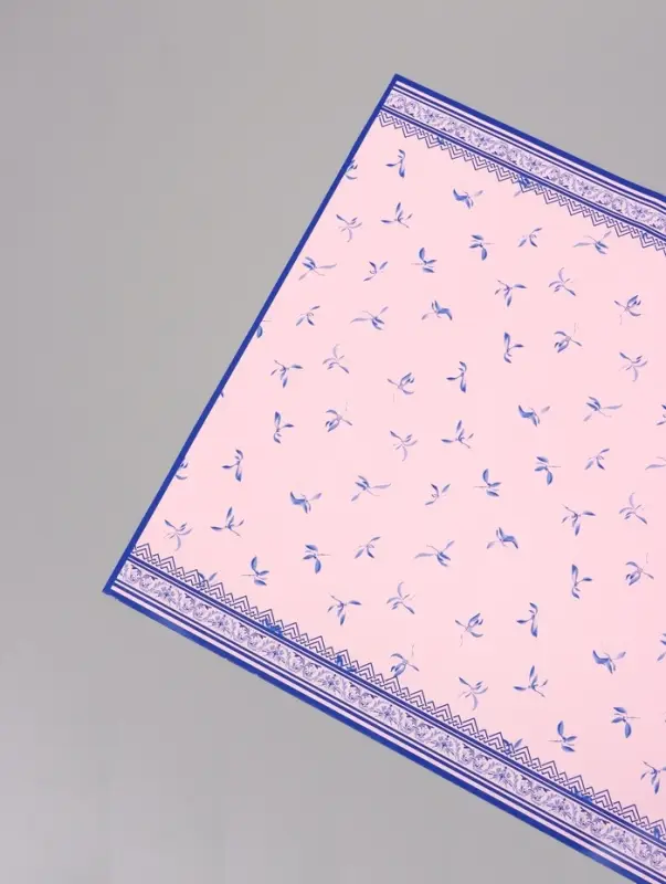 Пленка для цветов, &laquo;Эскиз&raquo;, розовый с голубым, 57&times;57 см
