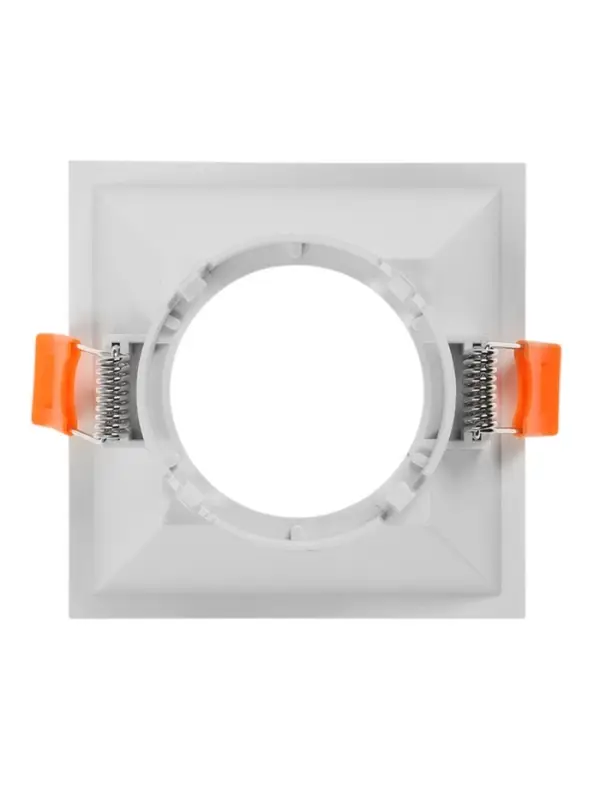 Светильник встраиваемый под лампу MR-16, квадратный, пластиковый, белый