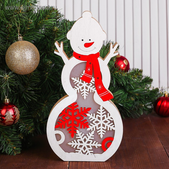 Декор с подсветкой «Большой снеговик» Декор с подсветкой «Большой снеговик»