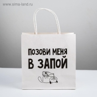 Пакет подарочный, упаковка, «Позови меня», 22 х 22 х 11 см
