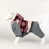 Комбинезон "Лапландия", с подкладом, размер S (ДС 25, ОГ 35, ОШ 25см), серый/бордо Комбинезон "Лапландия", с подкладом, размер S (ДС 25, ОГ 35, ОШ 25см), серый/бордо