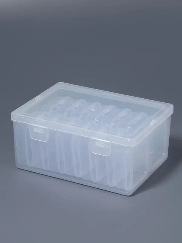 Органайзер для хранения мелочей, 14 баночек, 15.7&times;11.7&times;7.2 см, прозрачный