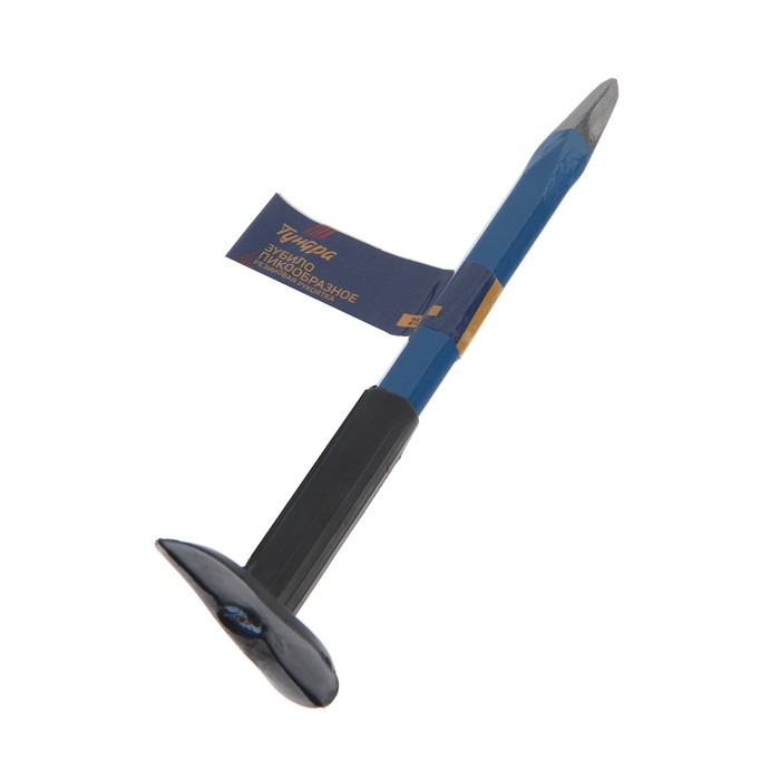 Зубило пикообразное ТУНДРА, арматурная сталь, резиновая рукоятка, 250 мм Зубило пикообразное ТУНДРА, арматурная сталь, резиновая рукоятка, 250 мм