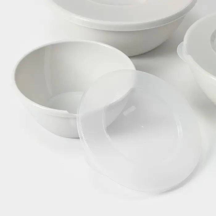 Набор мисок с крышкой HELSINKI, 3 шт.: 1 л, 2 л, 3 л, МИКС