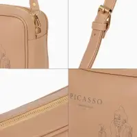 Сумка женская кросс-боди TEXTURA на молнии, 22&times;8&times;17 см, с принтом, бежевая