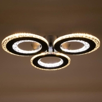 Люстра с ПДУ 1097/3BK LED 114Вт диммер черный 46х46х8 см BayerLux