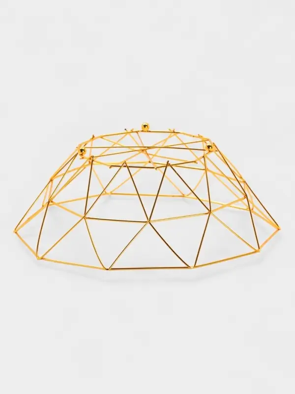 Ваза для фруктов &laquo;Доляна. Геометрия Голд&raquo;, 25.5&times;27&times;10 см, золотистая