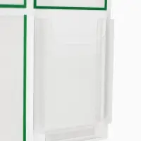 Информационный стенд &laquo;Информация&raquo; 4 кармана (3 плоских А4, 1 объемный А4), цвет зелёный