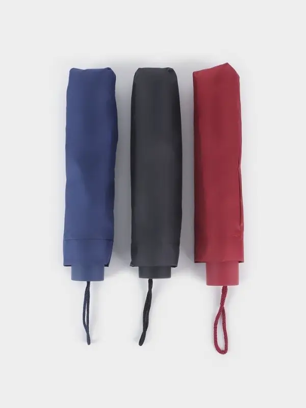 Зонт механический &laquo;Однотон&raquo;, 4 сложения, 10 спиц, R=54/62 см, d=108 см, МИКС