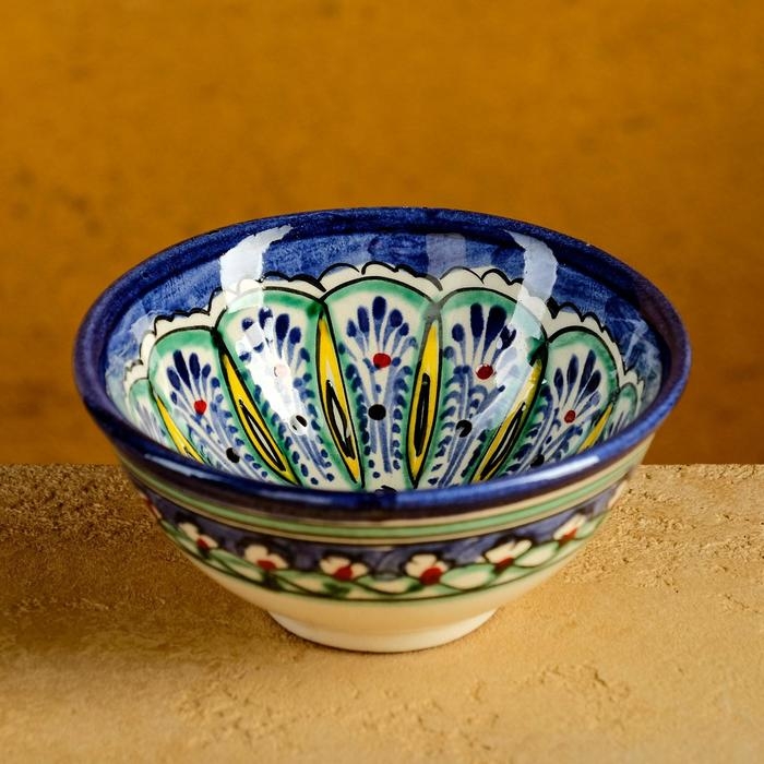 Пиала Риштанская Керамика  Пиала Риштанская Керамика "Узоры", 11 см, большая, микс