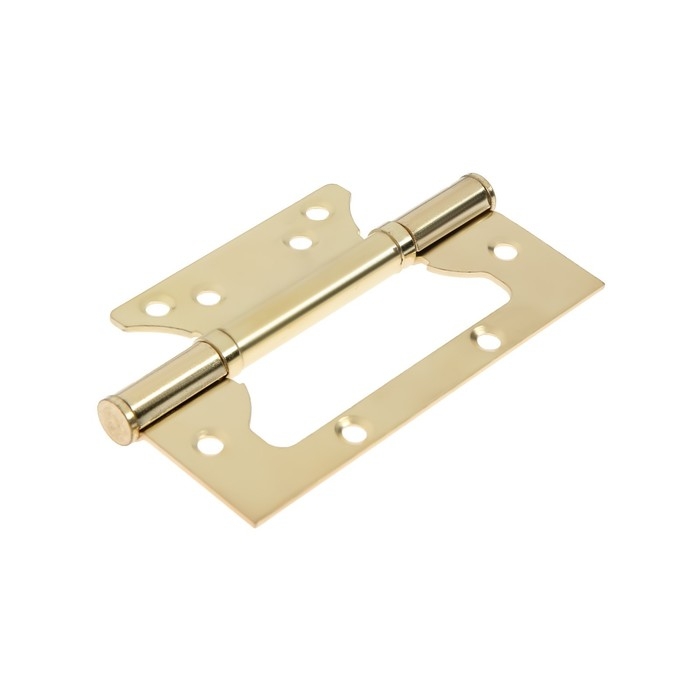 Петля-бабочка ТУНДРА, 120х75х2.0 мм, универсальная, без врезки, цвет золото, 2 шт.