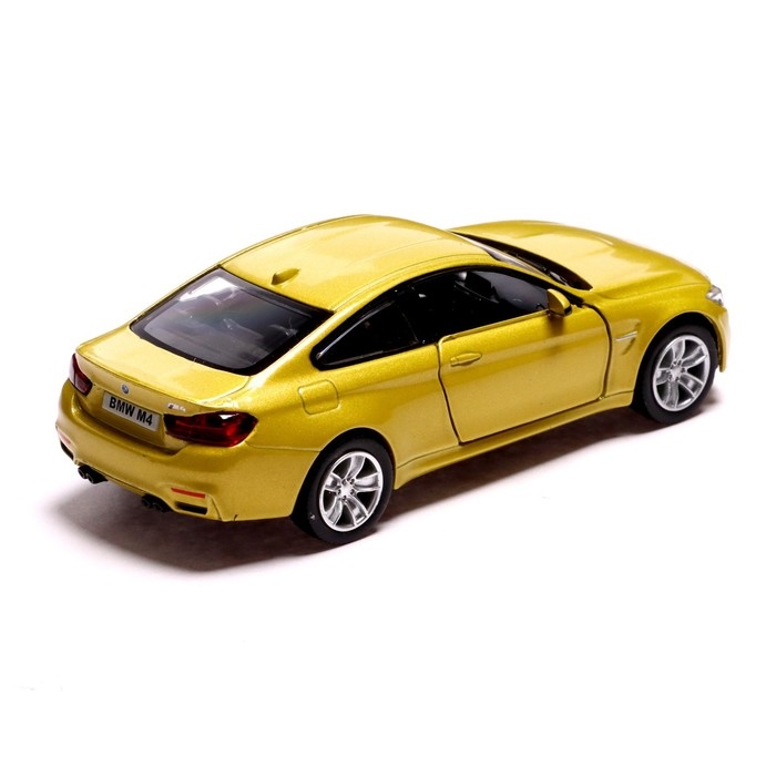 Машина металлическая BMW M4 COUPE, 1:32, инерция, открываются двери, цвет жёлтый Машина металлическая BMW M4 COUPE, 1:32, инерция, открываются двери, цвет жёлтый