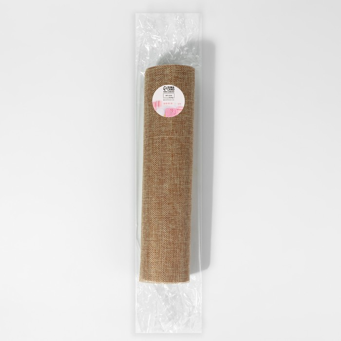 Ткань из джута, 29 см, 4,5 ± 0,5 м, цвет бежевый Ткань из джута, 29 см, 4,5 ± 0,5 м, цвет бежевый