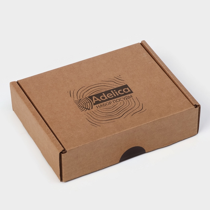 Подарочный набор деревянной посуды Adelica «Для тебя», тарелка 20×17 см, подставка под горячее и телефон, берёза Подарочный набор деревянной посуды Adelica «Для тебя», тарелка 20×17 см, подставка под горячее и телефон, берёза