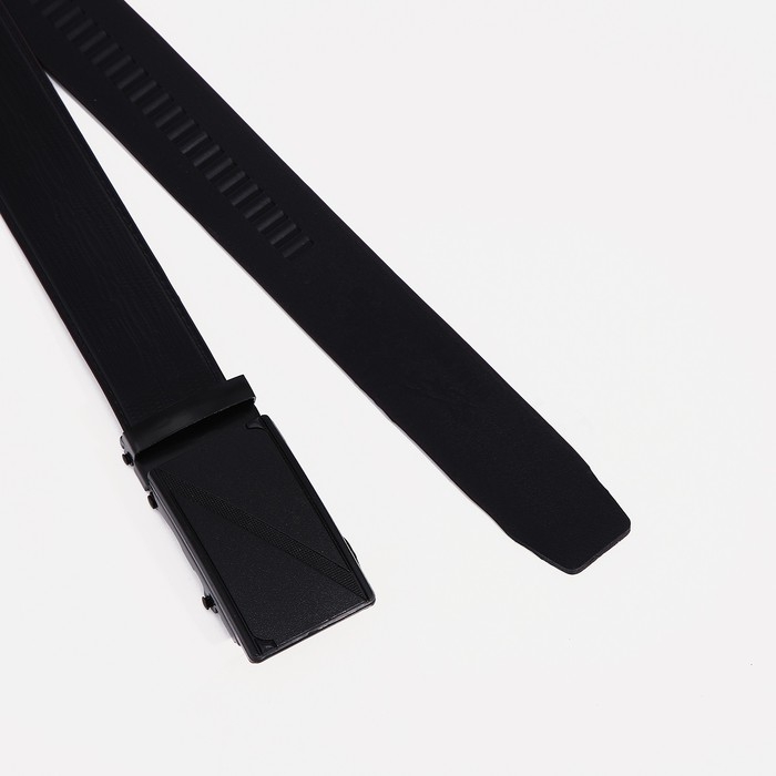 Ремень мужской, ширина 3,5 см, пряжка автомат, цвет чёрный Ремень мужской, ширина 3,5 см, пряжка автомат, цвет чёрный
