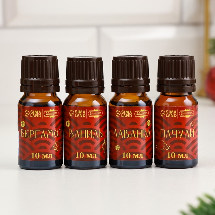 Новый год Набор эфирного масла 10 мл Новый год Набор эфирного масла 10 мл "Денежного года" пачули, бергамот, ваниль, лаванда