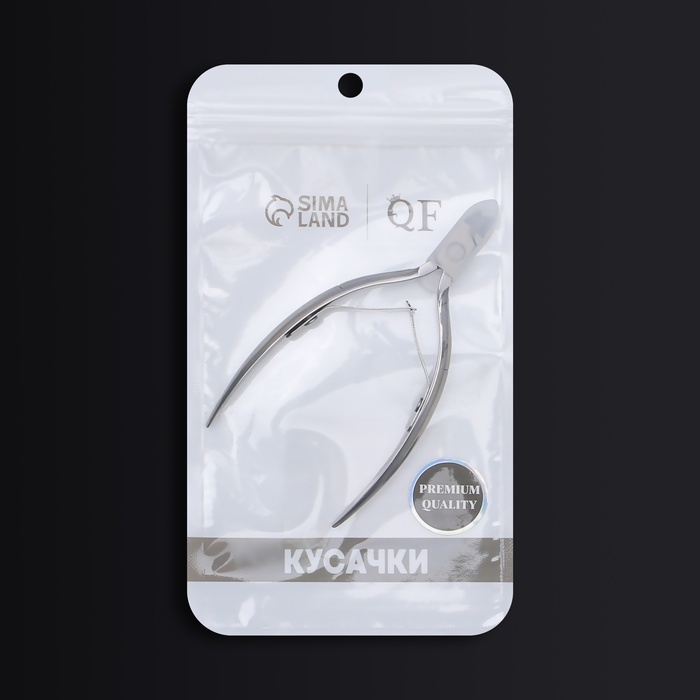 Кусачки маникюрные для кутикулы «Premium», двойная пружина, 11,5 см, длина лезвия - 8 мм, цвет серебристый