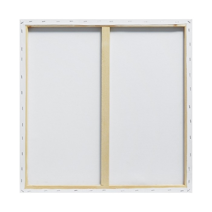 Холст на подрамнике 1,6х60х60 см, хлопок 100%, акриловый грунт, среднезернистый, 380г/м²