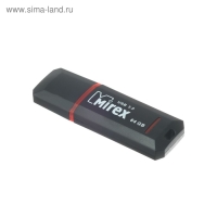 Флешка Mirex KNIGHT BLACK, 64 Гб, USB3.0, чт до 140 Мб/с, зап до 40 Мб/с, черная