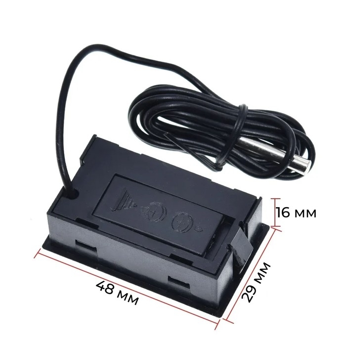 Термометр цифровой, ЖК-экран, провод 1 м Термометр цифровой, ЖК-экран, провод 1 м