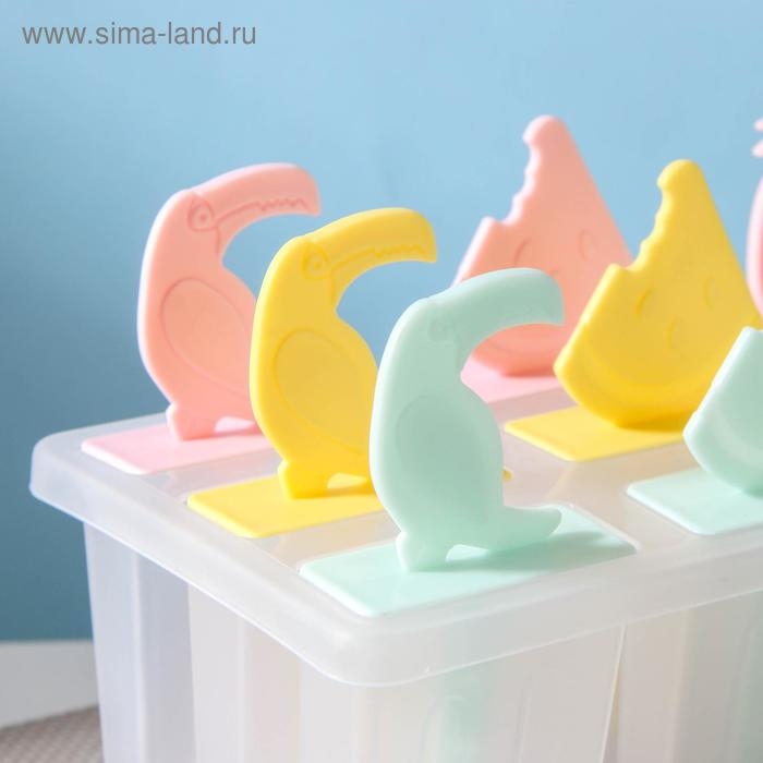 Форма для мороженого «Фрукты», 17,5×9×11 см, 9 ячеек, цвет прозрачный Форма для мороженого «Фрукты», 17,5×9×11 см, 9 ячеек, цвет прозрачный