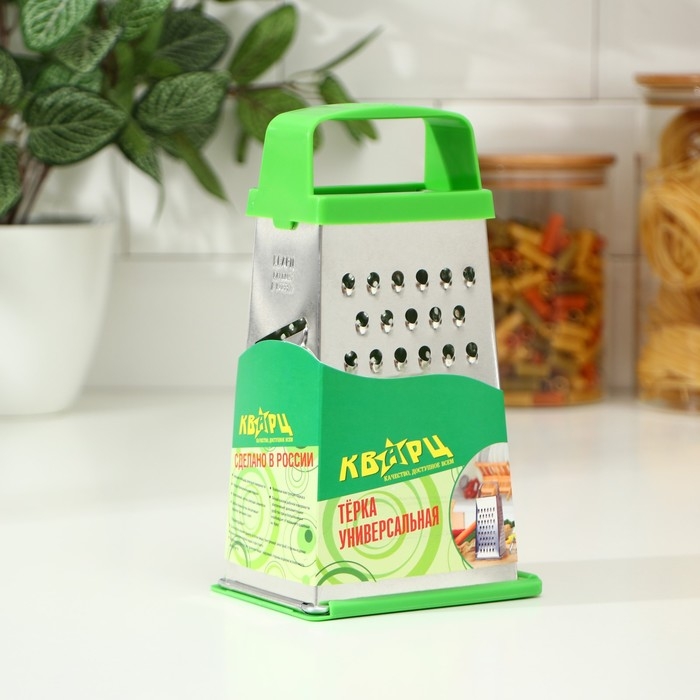 Тёрка Доляна «Универсал», 4 грани, с крышкой-дозатором и пластиковой ручкой, 11×9×21 см, цвет МИКС Тёрка Доляна «Универсал», 4 грани, с крышкой-дозатором и пластиковой ручкой, 11×9×21 см, цвет МИКС