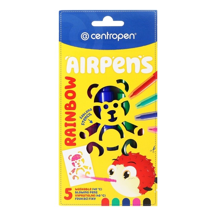Фломастеры - блопены 5 цветов Centropen 1500/05 AirPens Bright Colours Фломастеры - блопены 5 цветов Centropen 1500/05 AirPens Bright Colours