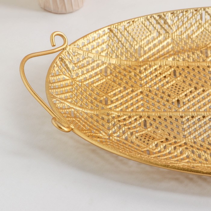 Поднос «Ренессанс», 45×26,5×3 см, цвет золотой Поднос «Ренессанс», 45×26,5×3 см, цвет золотой