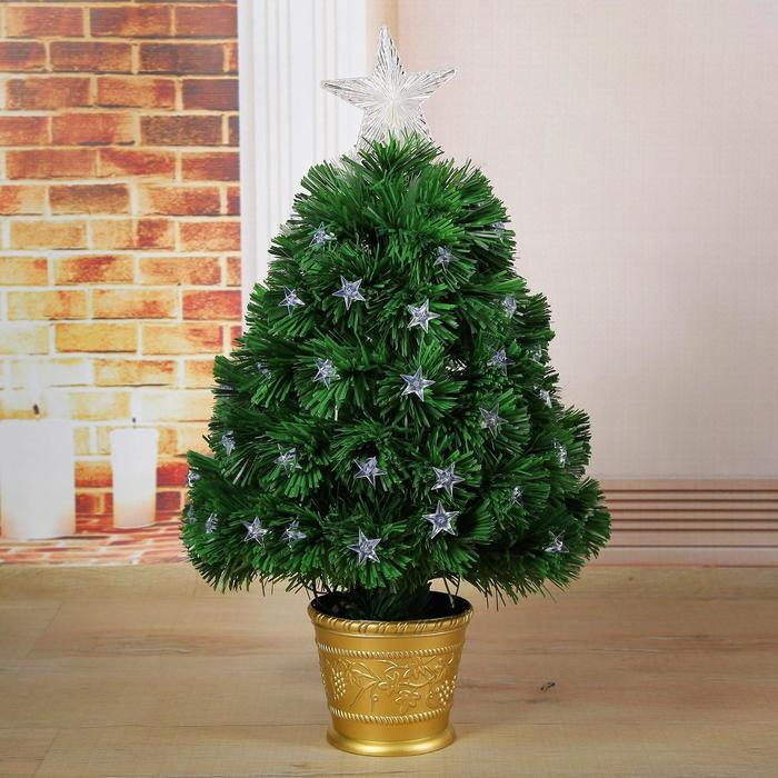 Ёлка фиброоптическая Ёлка фиброоптическая "Звезда" 60 см d нижнего яруса 35 см 55 веток