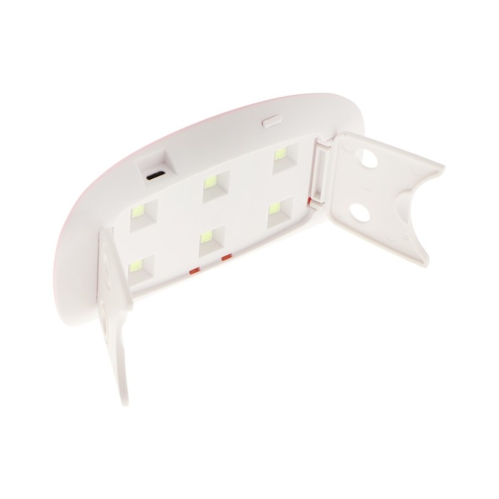Лампа для гель лака Luazon LUF-22, LED, 6 Вт, 6 диодов, таймер 45/60 с, USB, розовая Лампа для гель лака Luazon LUF-22, LED, 6 Вт, 6 диодов, таймер 45/60 с, USB, розовая