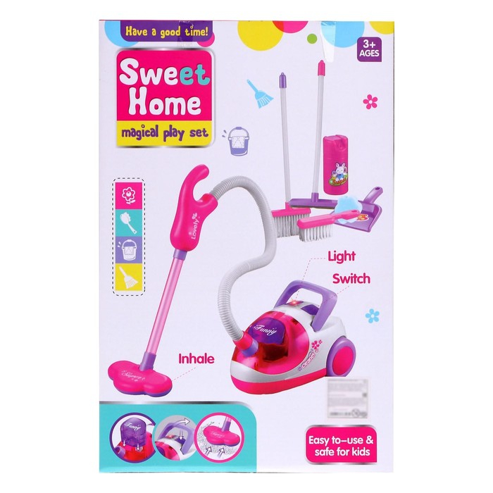 Игровой набор «Весёлая уборка» с пылесосом и аксессуарами Игровой набор «Весёлая уборка» с пылесосом и аксессуарами