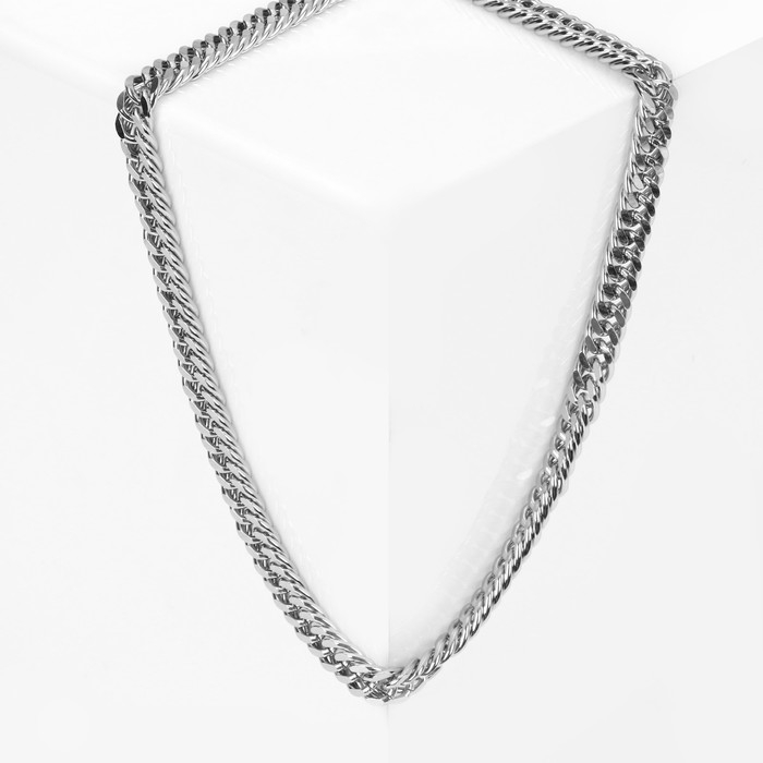 Цепь «Гладиатор» узкое плетение, цвет серебро, 50 см Цепь «Гладиатор» узкое плетение, цвет серебро, 50 см