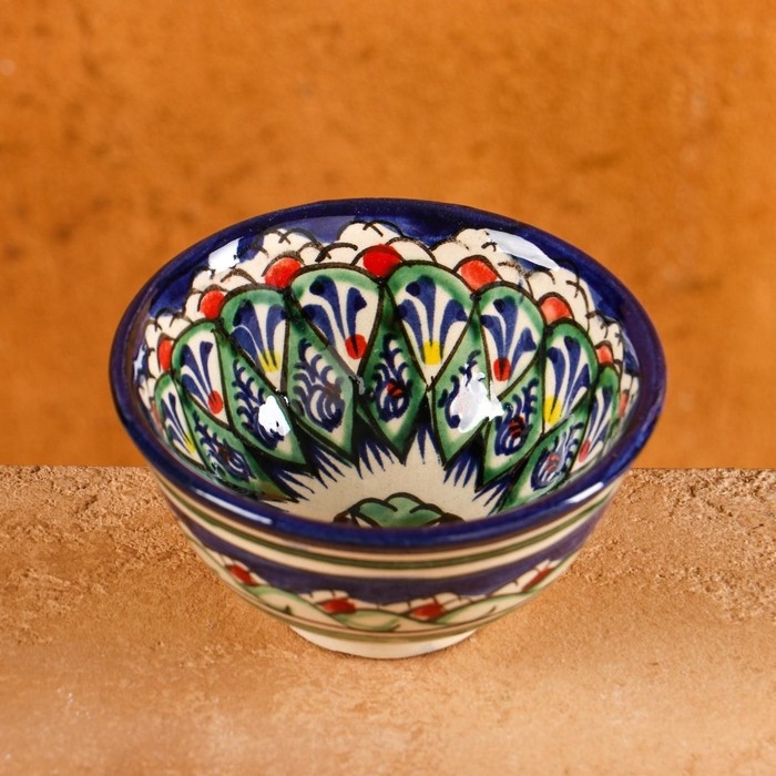 Пиала Риштанская керамика  Пиала Риштанская керамика "Узоры",  9,5 см микс