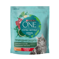 Сухой корм Purina One "Природа здоровья" для стерилизованных кошек, говядина, 680 г