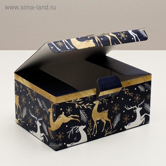 Коробка подарочная новогодняя складная «Новогоднее волшебство», 22 х 15 х 10 см, Новый год