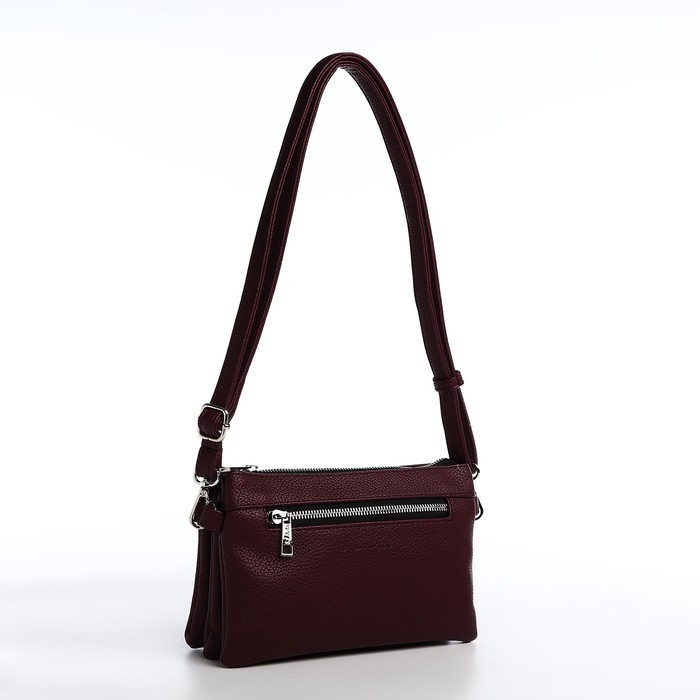 Сумка-клатч на молнии, цвет коричневый Сумка-клатч на молнии, цвет коричневый