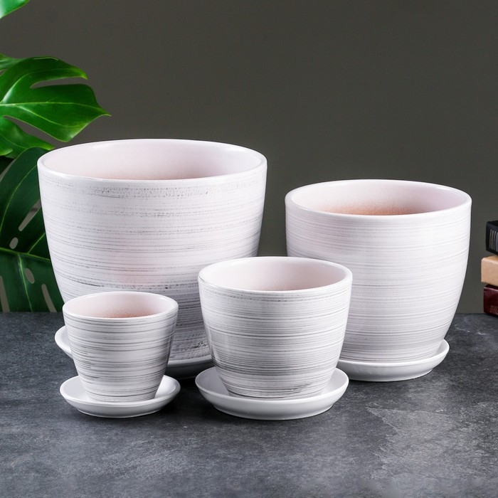 Набор горшков цветочных 4 шт. День 0,4 / 1 / 2,5 / 5 л Набор горшков цветочных 4 шт. День 0,4 / 1 / 2,5 / 5 л