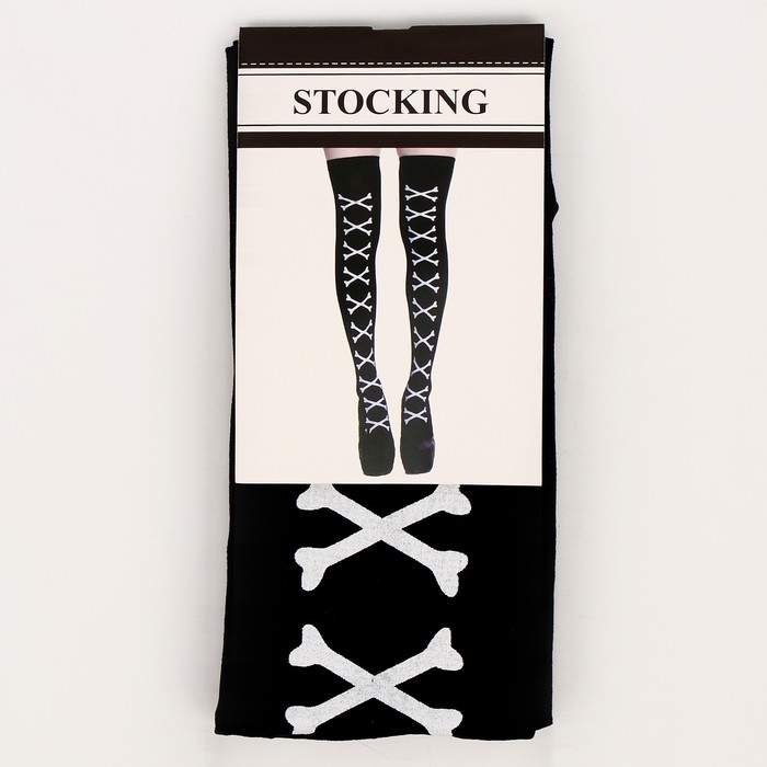 Карнавальные чулки «Косточки», размер М Карнавальные чулки «Косточки», размер М