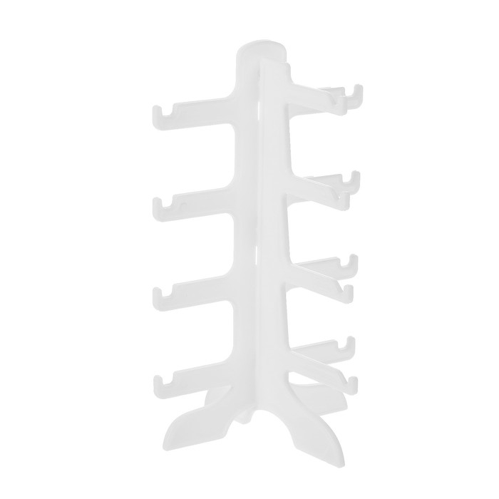 Подставка под очки 4 места, 15,5×14×25,5, цвет белый