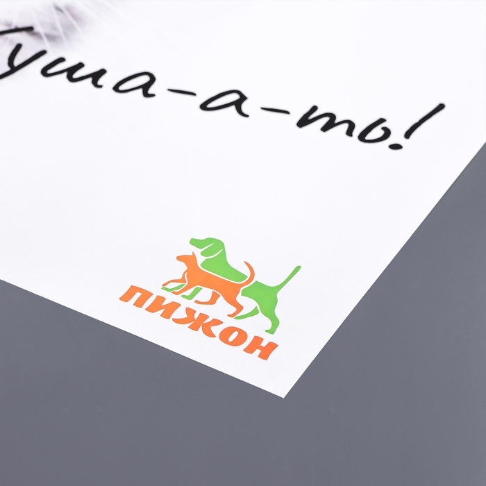 Коврик под миску  Коврик под миску "Пижон" 43 х 28 см "Куша-а-ть!