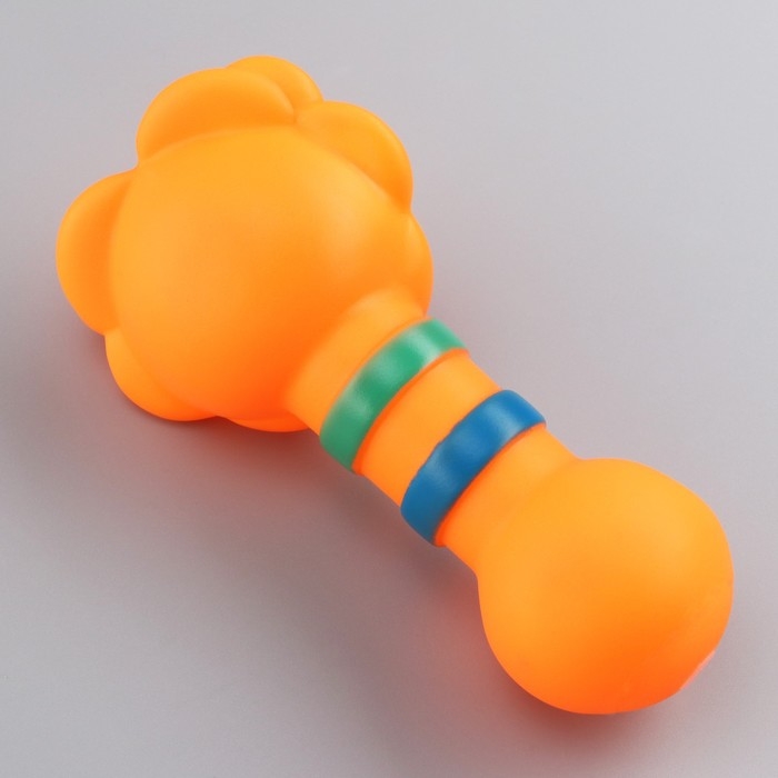 Игрушка пищащая Игрушка пищащая "Зоопарк" для собак, 14 см, оранжевый лев